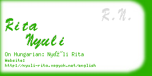 rita nyuli business card